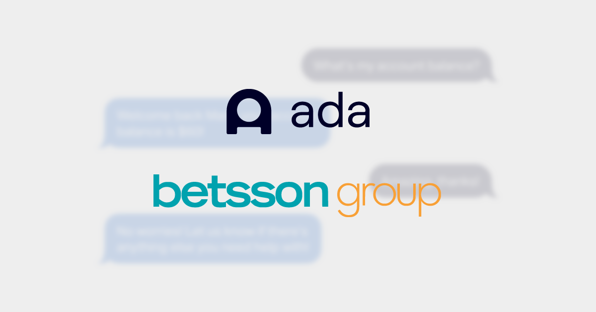 Betsson Group Bets on Ada as its Official Automated Customer Experience Partner