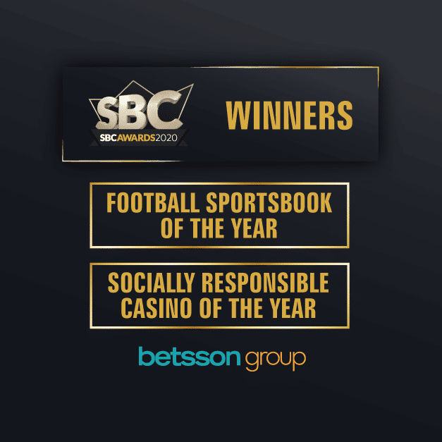 Betsson Group wins two awards at the SBC Awards 2020