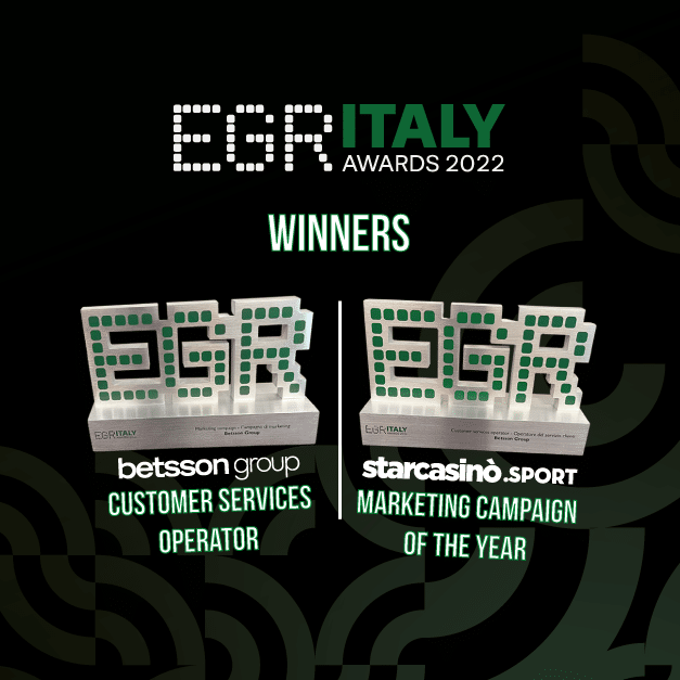 StarCasinò Wins 2 Awards at EGR Italy Awards 2022
