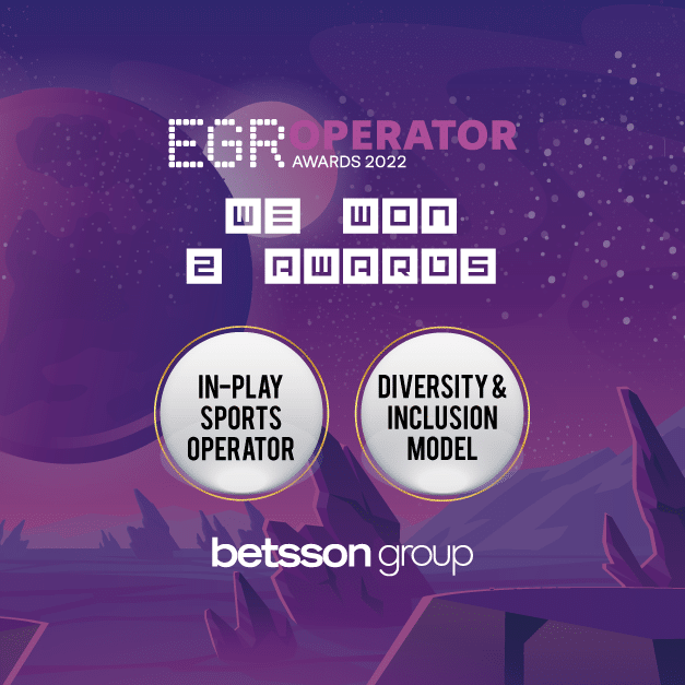 Two wins for Betsson at the EGR Operator Awards 2022