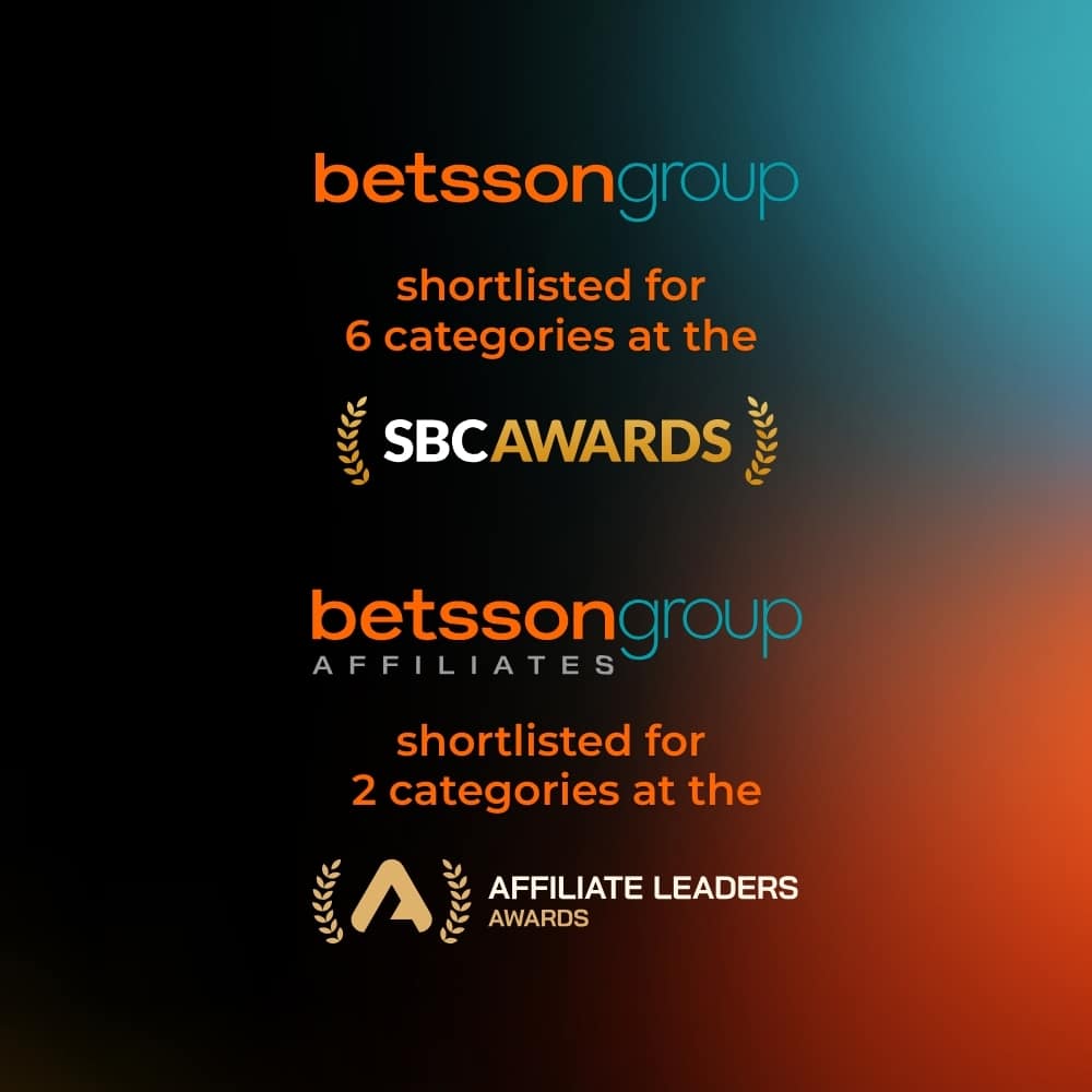 Betsson Group Nominated Across Multiple Categories at the SBC Awards and Affiliate Leader Awards